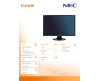 Nec MultiSync E245WMi czarny - 366148 - zdjęcie 9